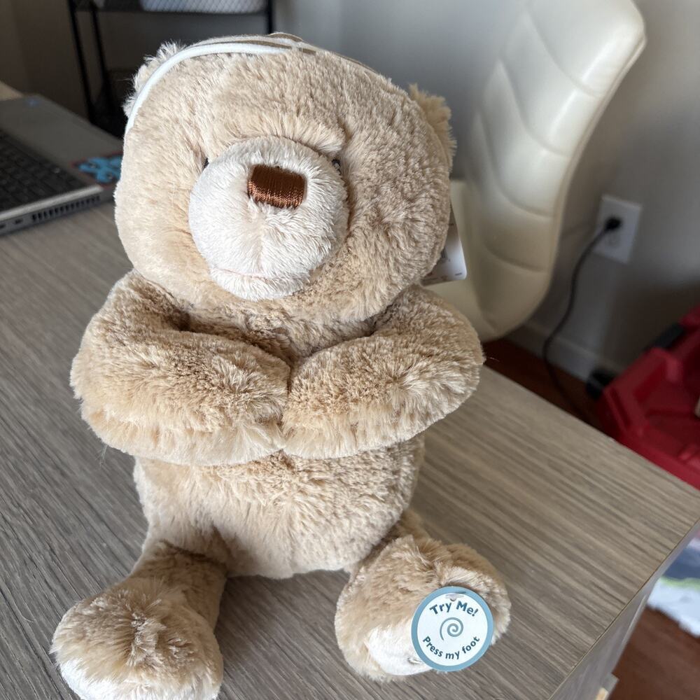 GUND Animated Goodnight Prayer Bear Spiritual Plush Stuffed Animal, 13” NWT NEW